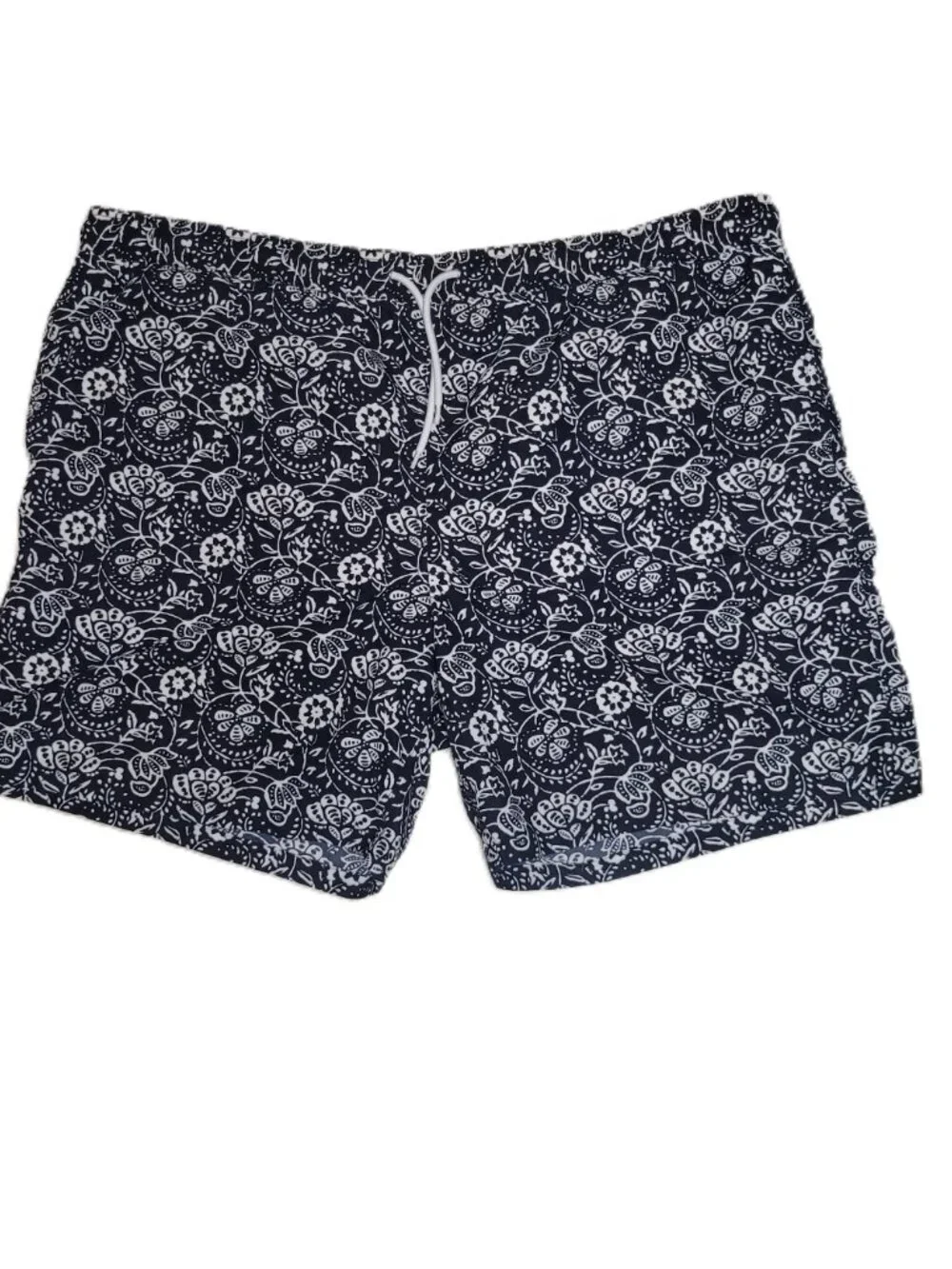 Brooks Brothers XL Swim Trunks Blue Floral Lined Beach Shorts Mens